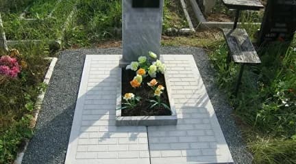 Облицовка захоронения гранитной плиткой
