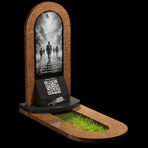 QR-код на вертикальном памятнике