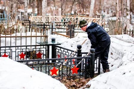 Разовая уборка места захоронения