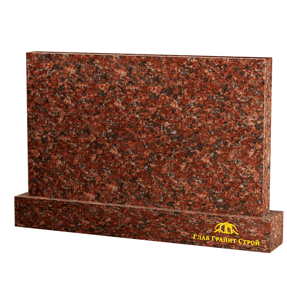 Стандартный горизонтальный памятник из капустинского гранита