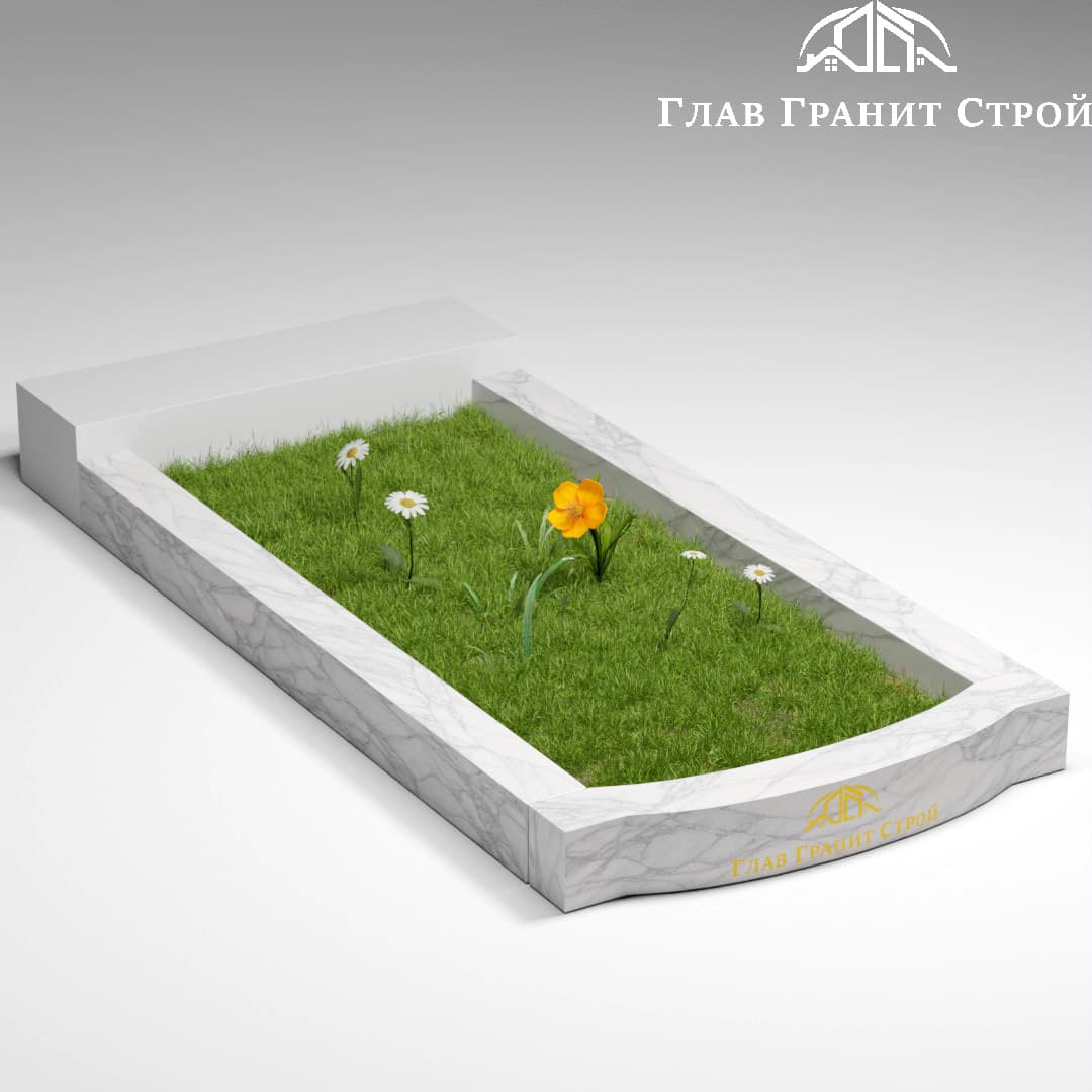 Цв05 Цветник Плечи мрамор