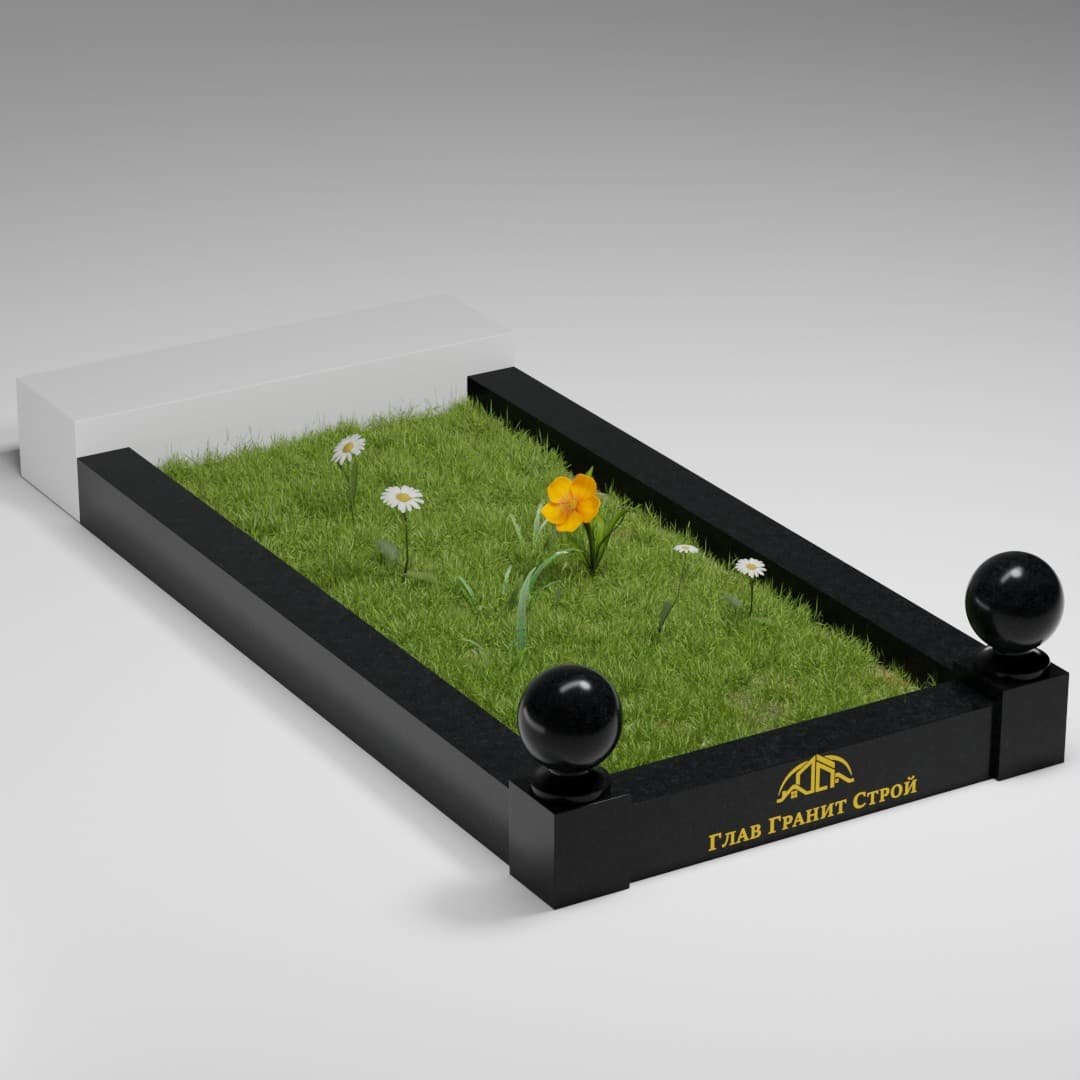 Цв03 Прямой с шарами цветник букинский