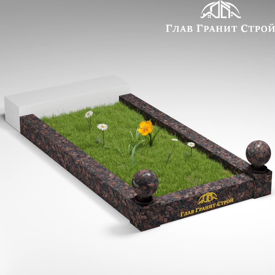 Цв03 Прямой с шарами цветник дымовский