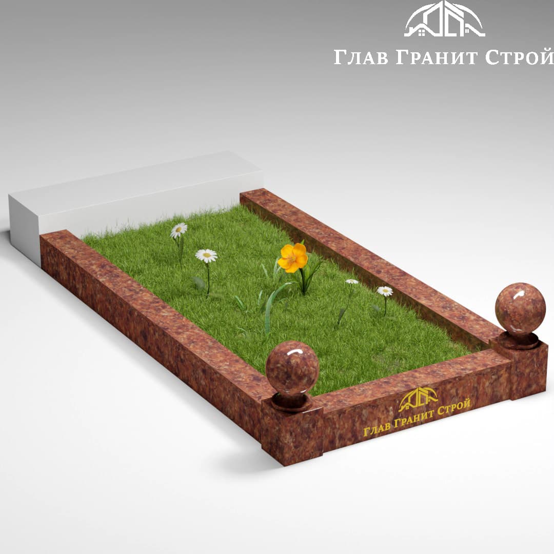 Цв03 Прямой с шарами цветник лезниковский