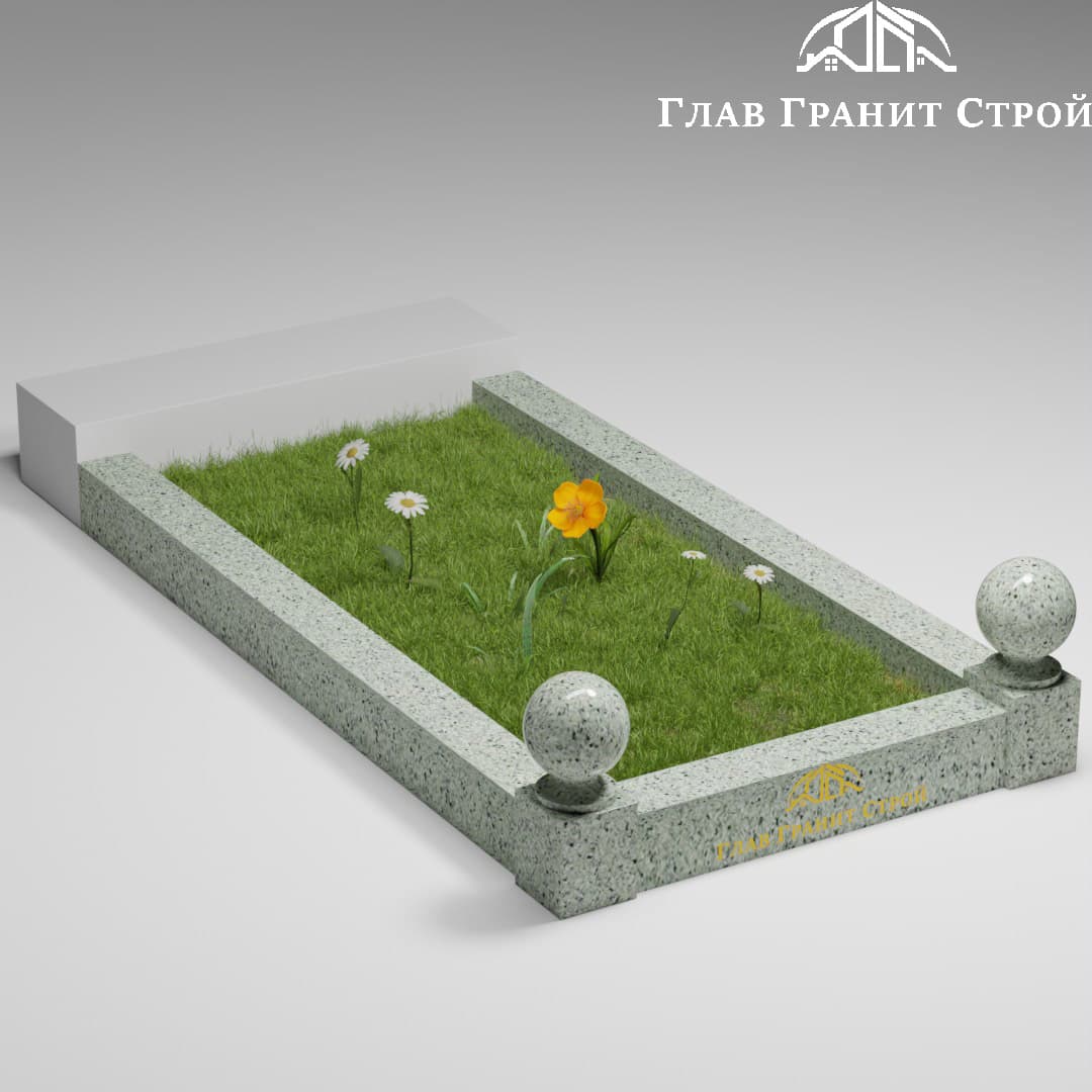 Цв03 Прямой с шарами цветник мансуровский