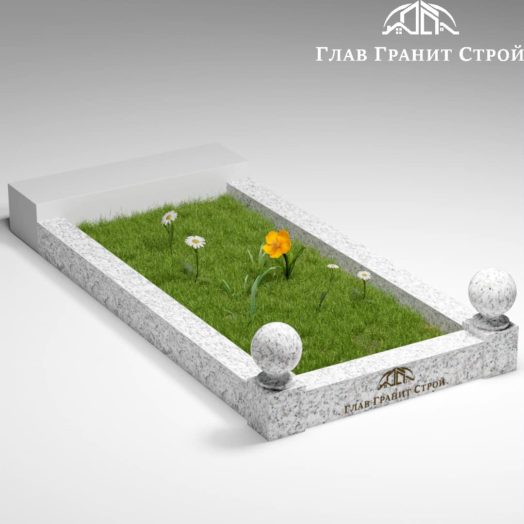 Цв03 Прямой с шарами цветник покостовский