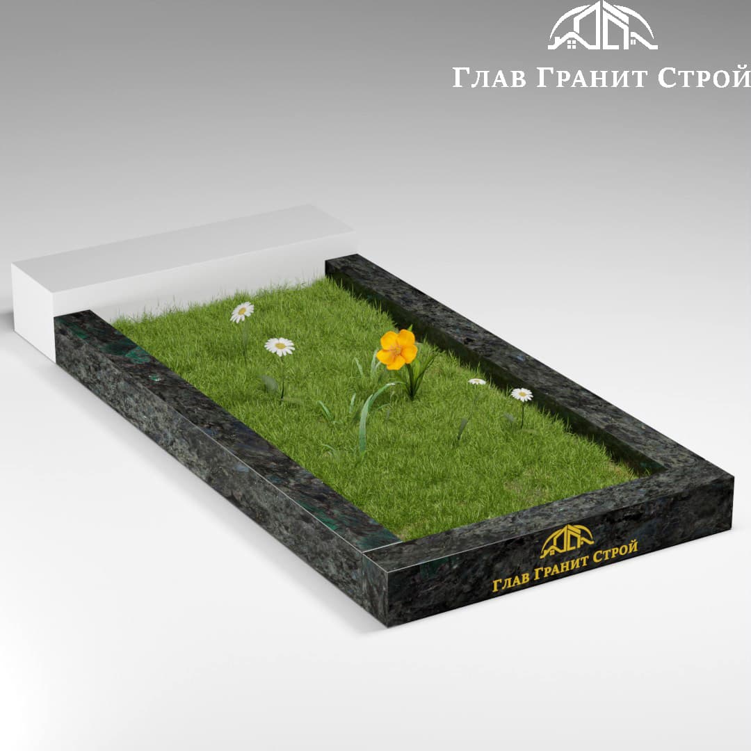 Цв01 Прямой цветник лабрадорит