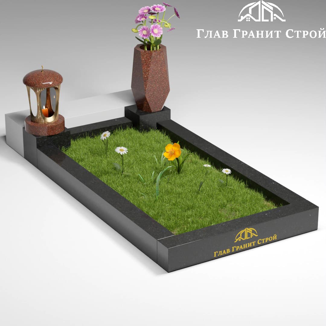 Цв02 Цветник с подставками диабаз