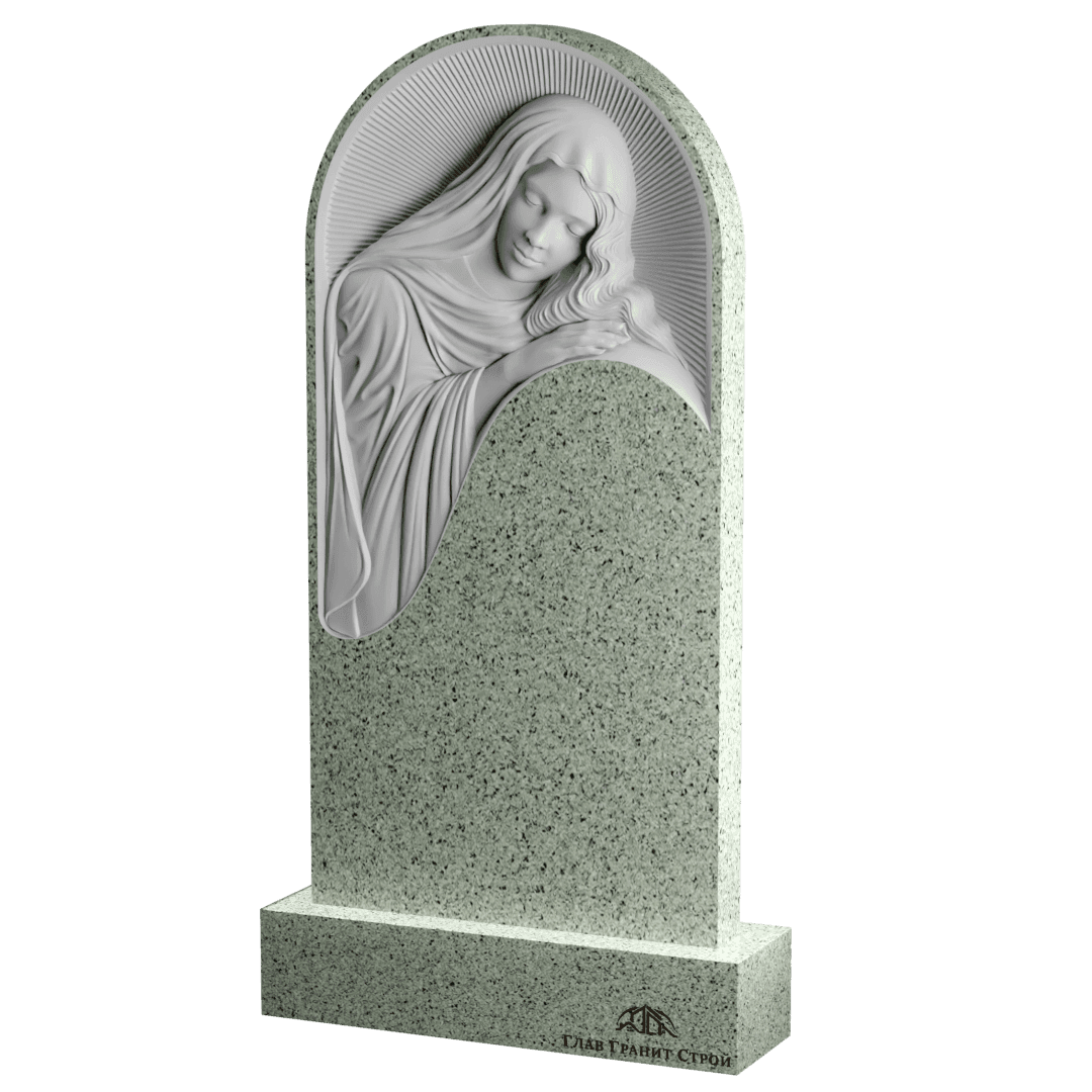 Р01-03 Памятник из мансуровского с барельефом Скорбящей