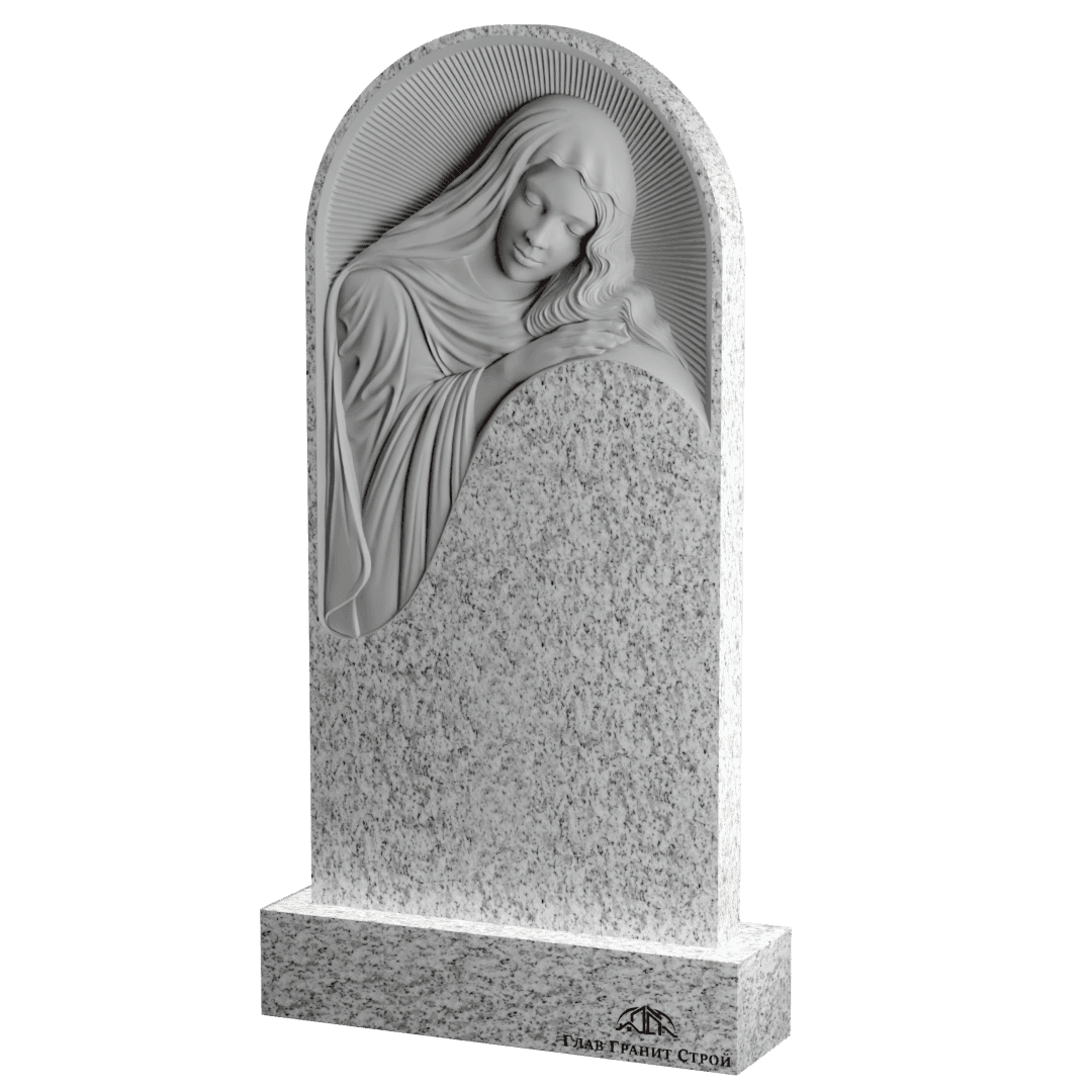 Р01-03 Памятник из покостовского с барельефом Скорбящей