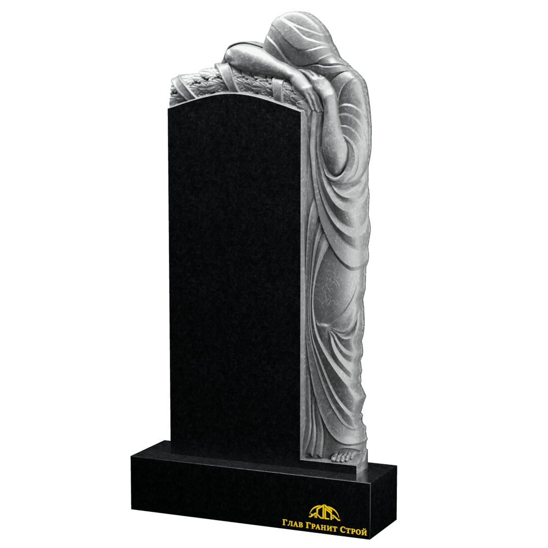 Р01-04 Памятник из букинского со скорбящей справа
