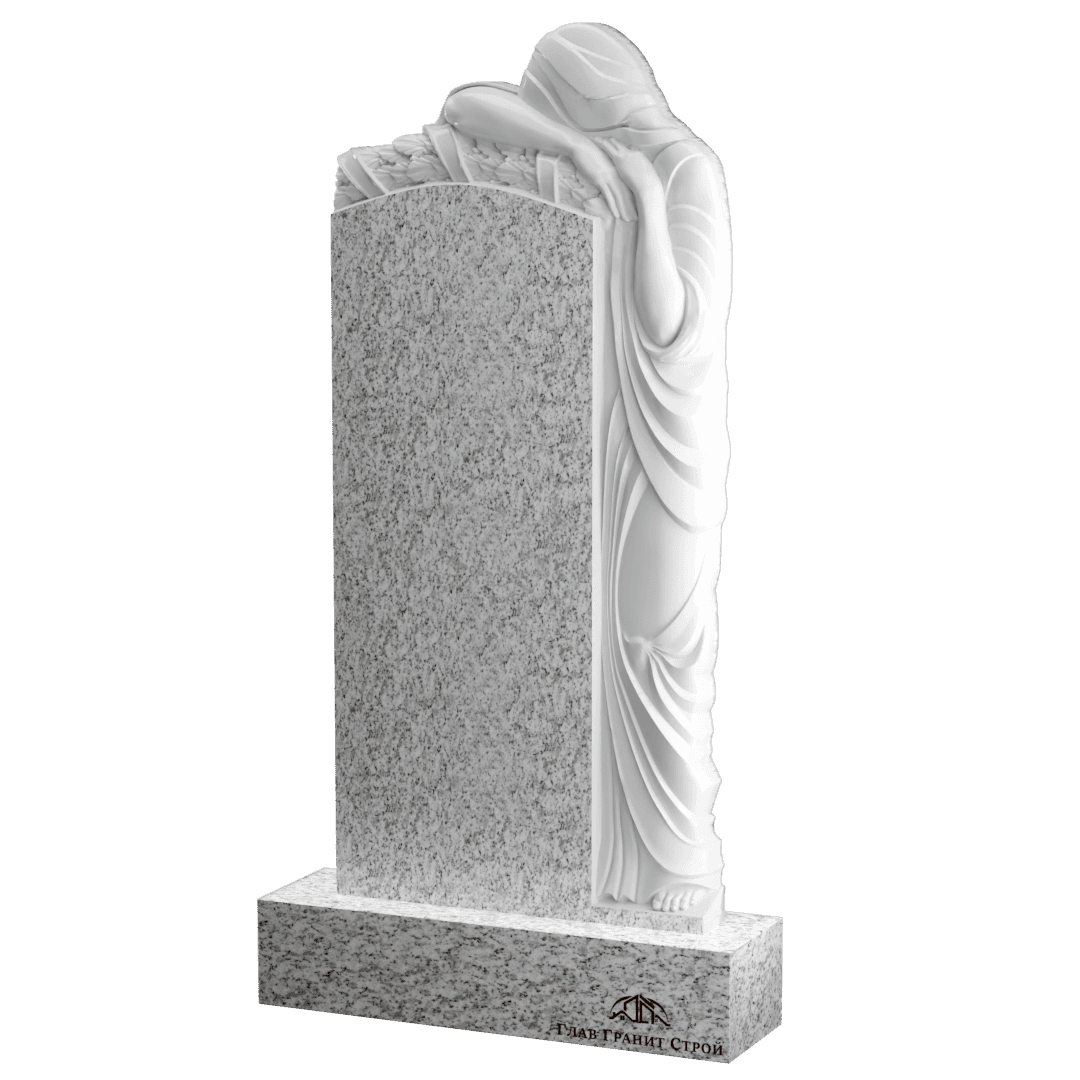 Р01-04 Памятник из покостовского со скорбящей справа