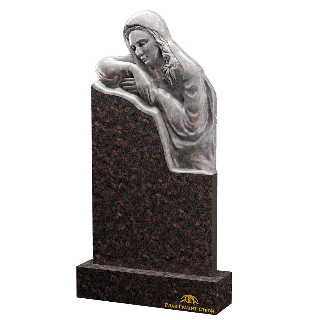 Р01-05 Памятник из дымовского со скорбящей в полроста