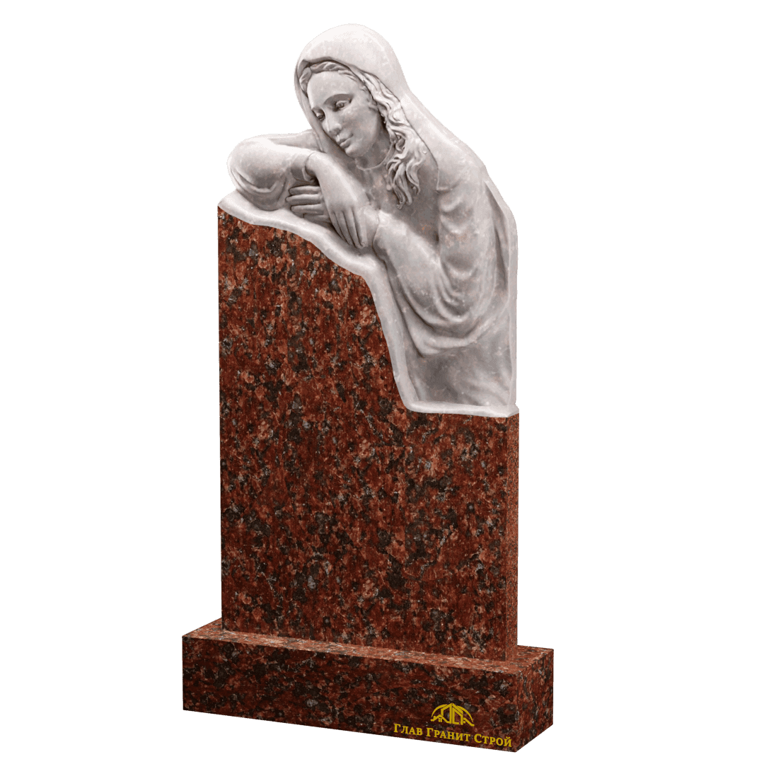 Р01-05 Памятник из капустинского со скорбящей в полроста