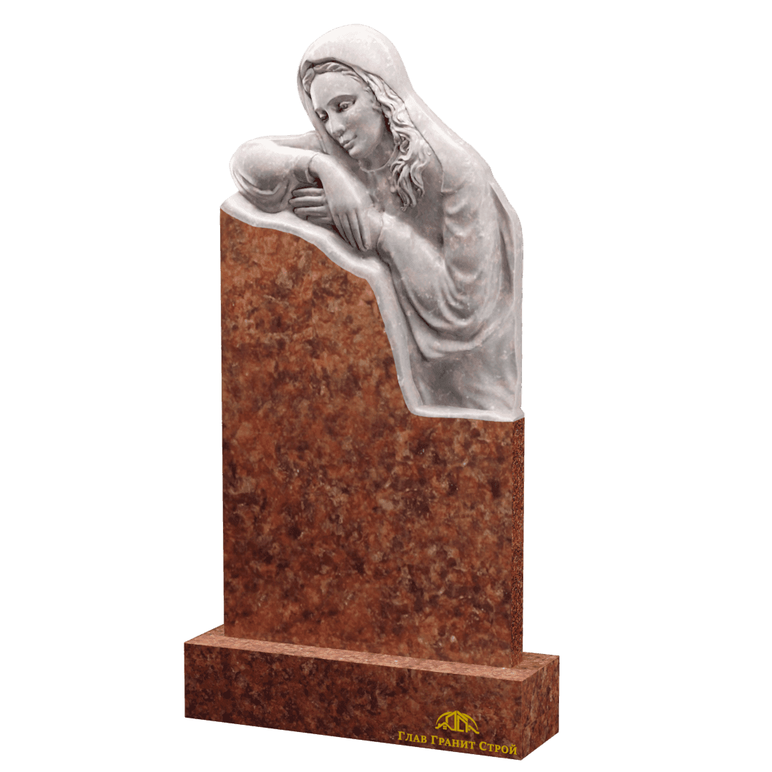 Р01-05 Памятник из лезниковского со скорбящей в полроста