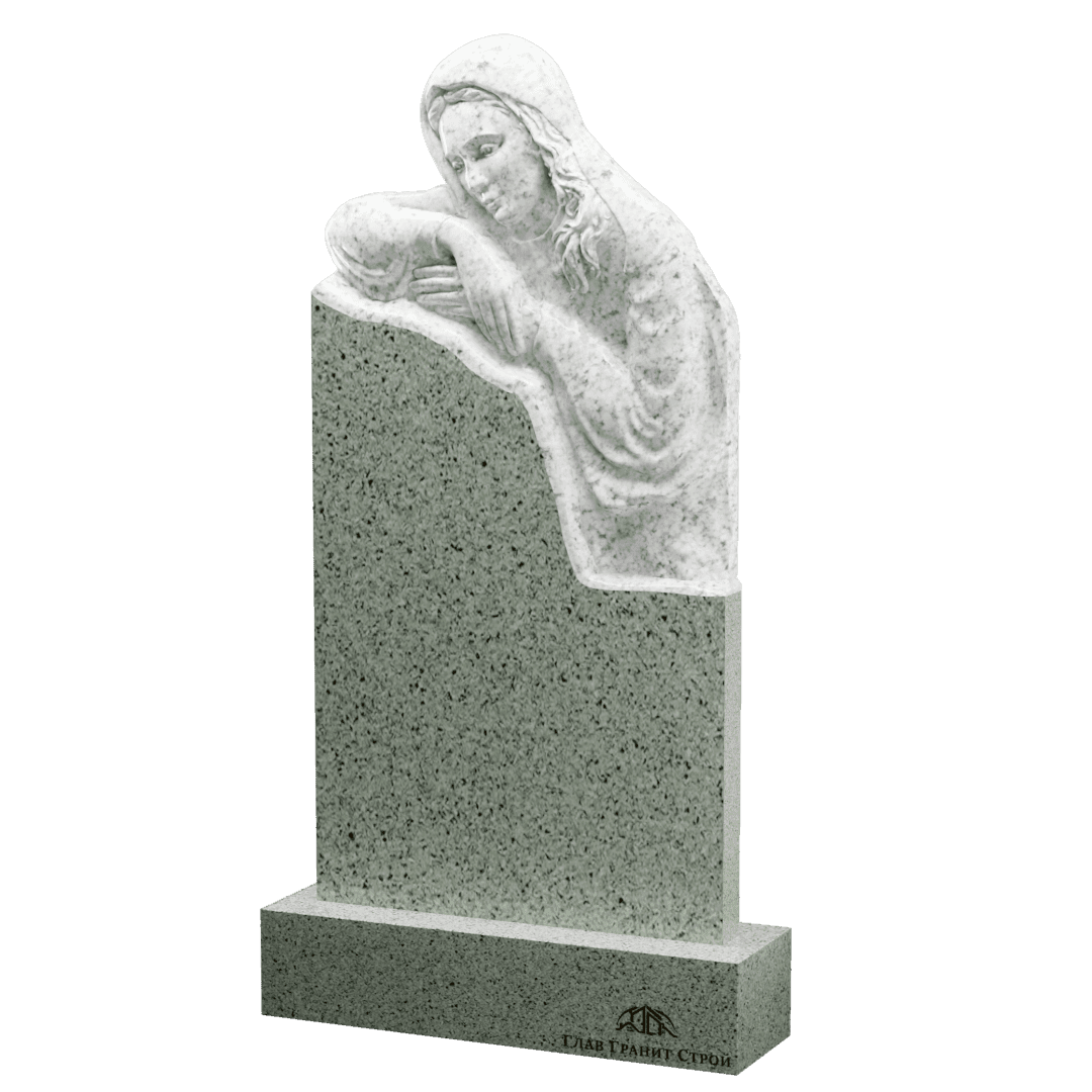 Р01-05 Памятник из мансуровского со скорбящей в полроста