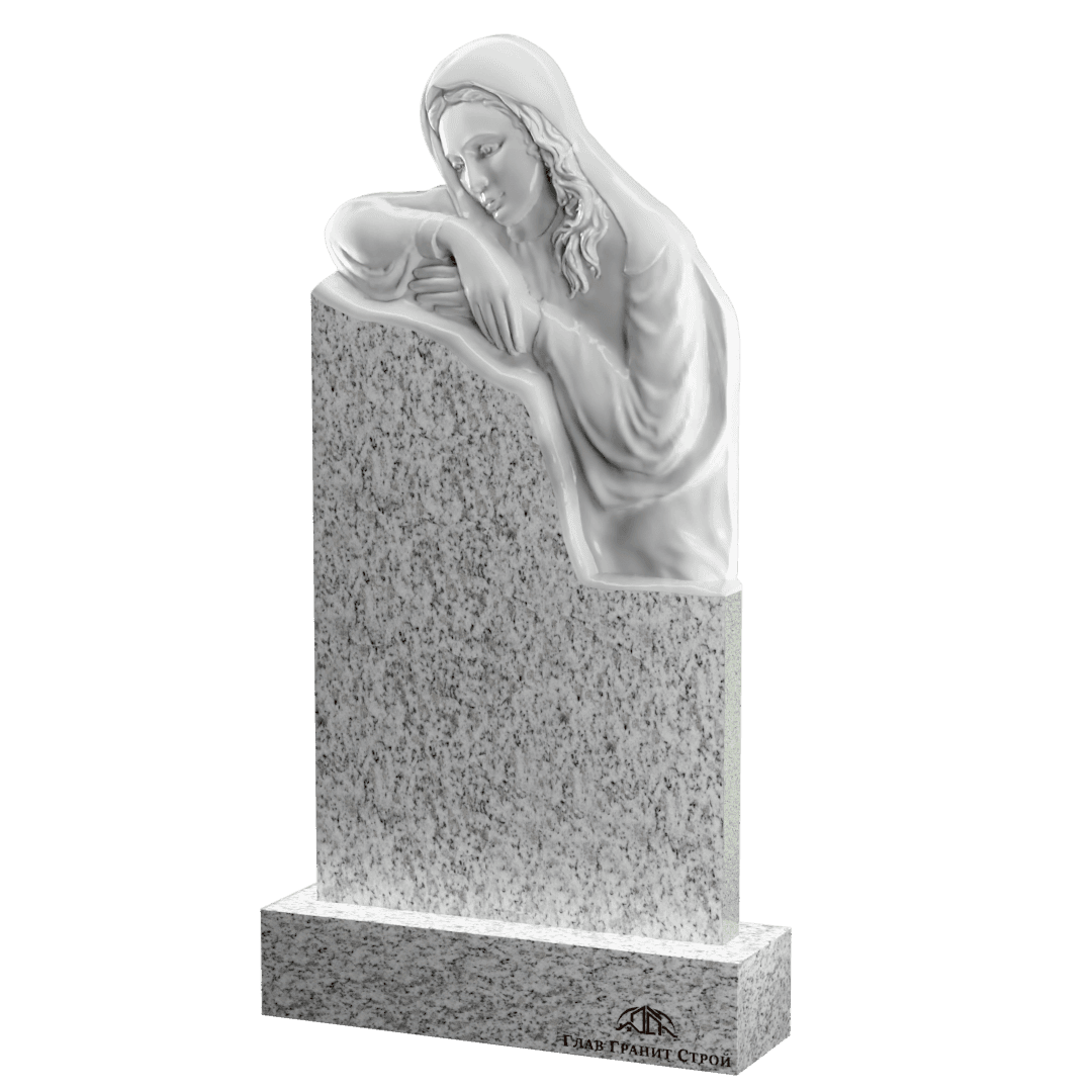 Р01-05 Памятник из покостовского со скорбящей в полроста