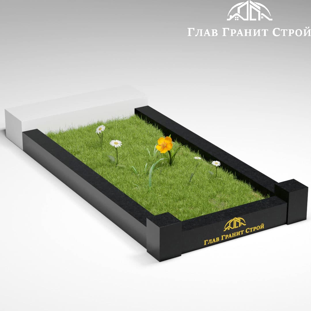 Цв04 Цветник со столбиками букинский