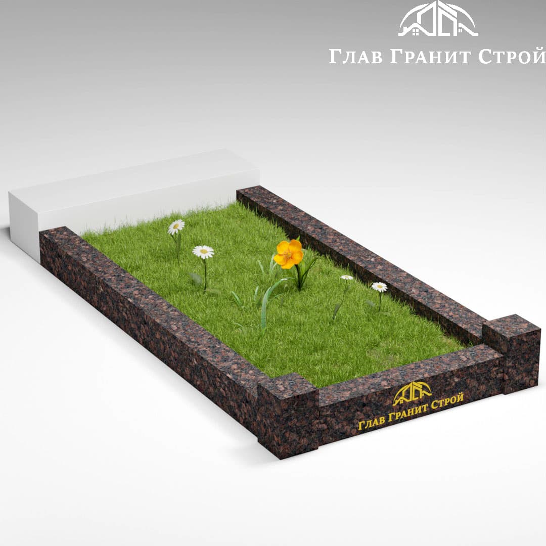 Цв04 Цветник со столбиками дымовский