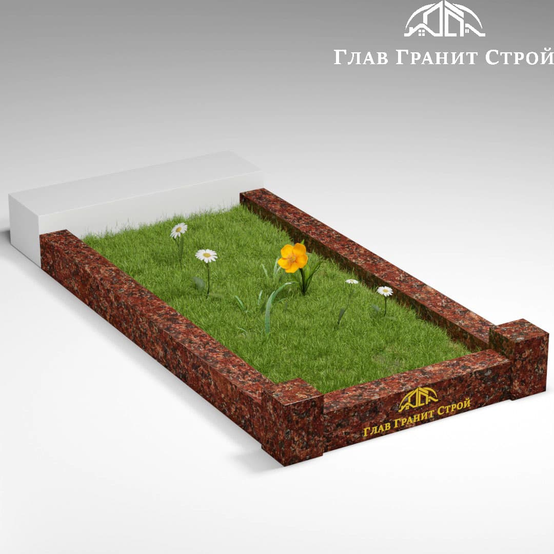 Цв04 Цветник со столбиками капустинский