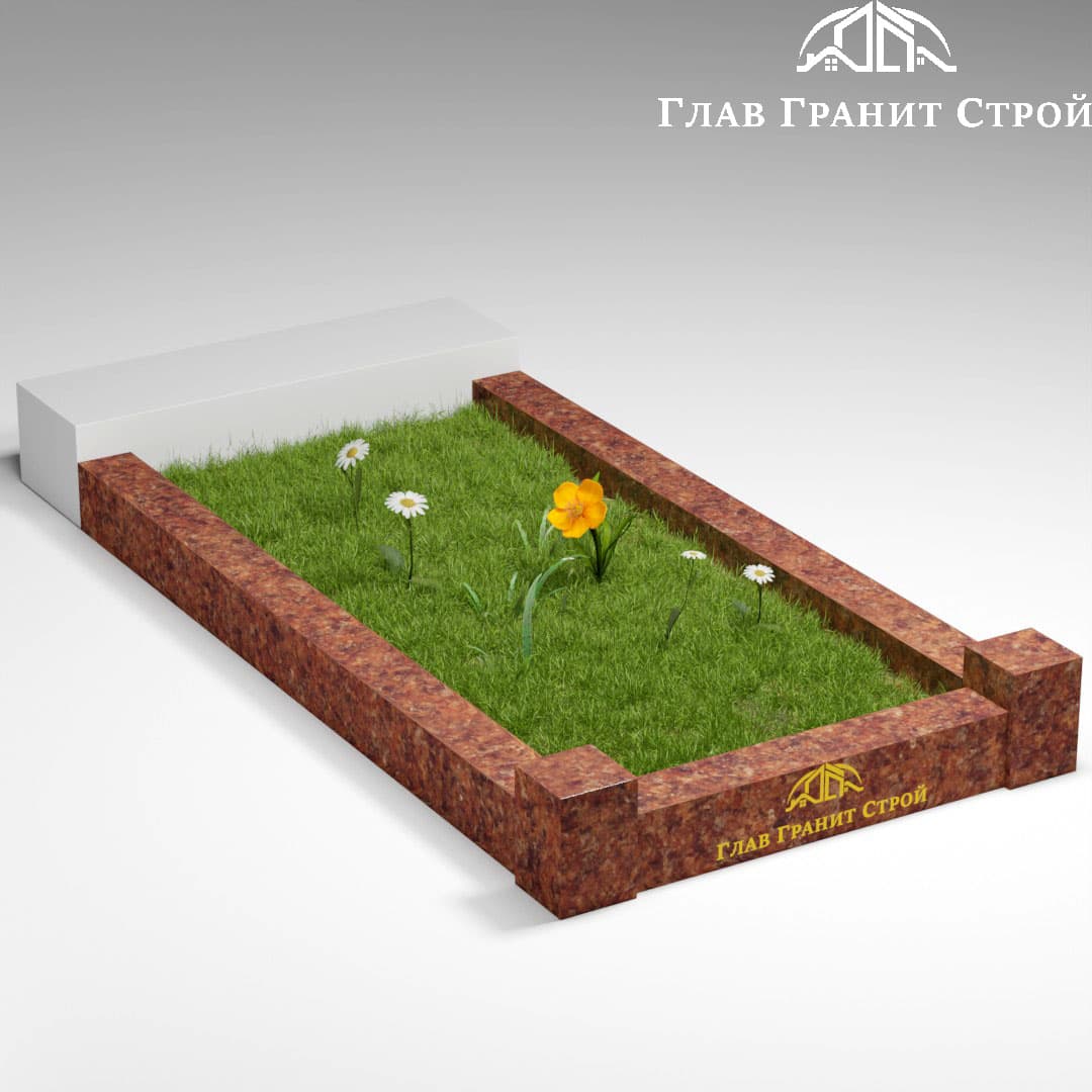 Цв04 Цветник со столбиками лезниковский