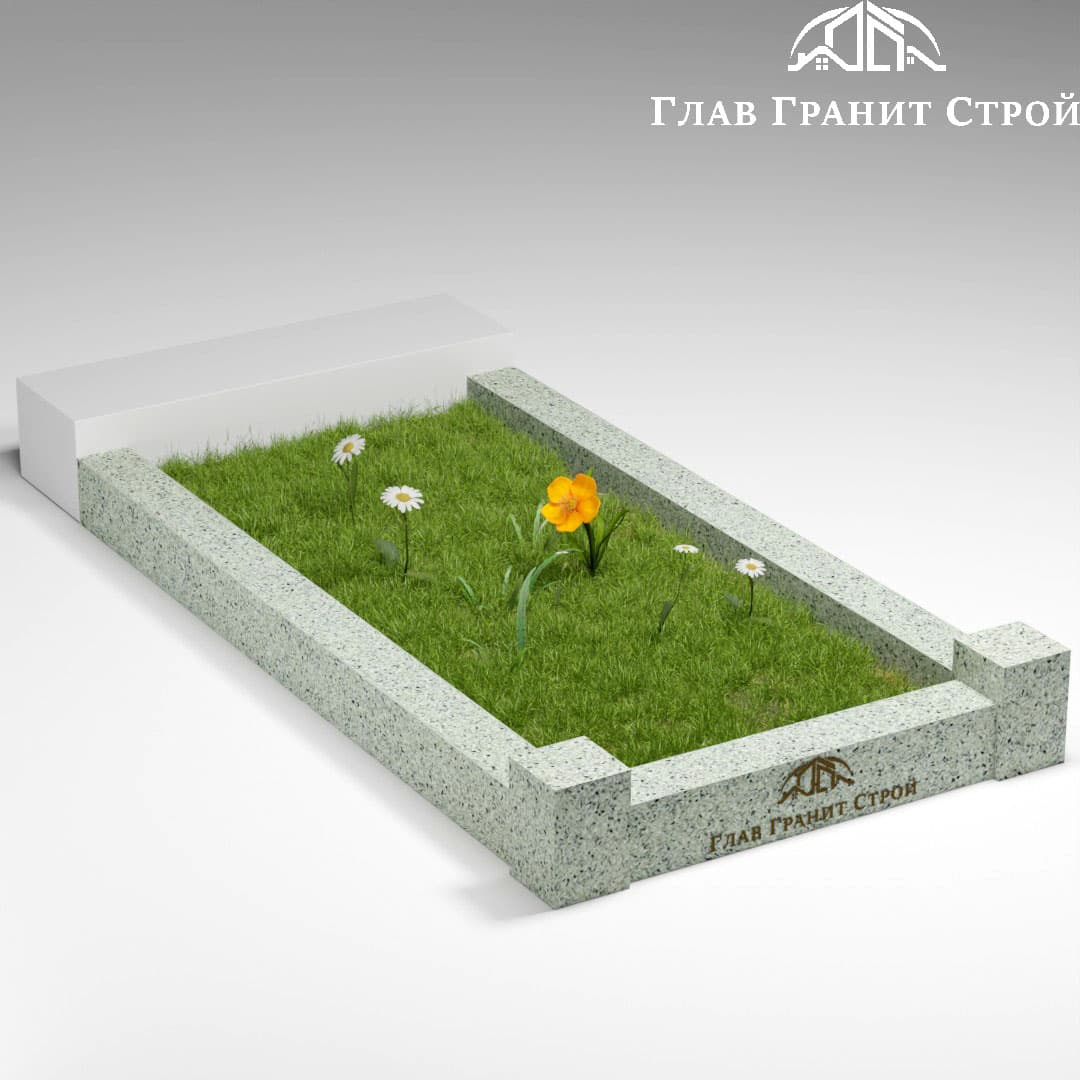 Цв04 Цветник со столбиками мансуровский