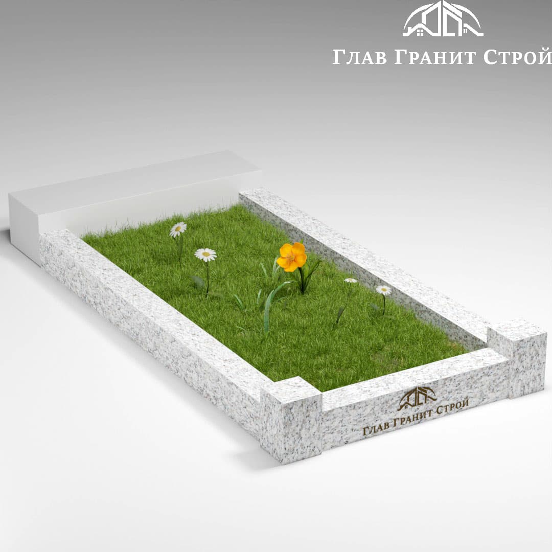 Цв04 Цветник со столбиками покостовский