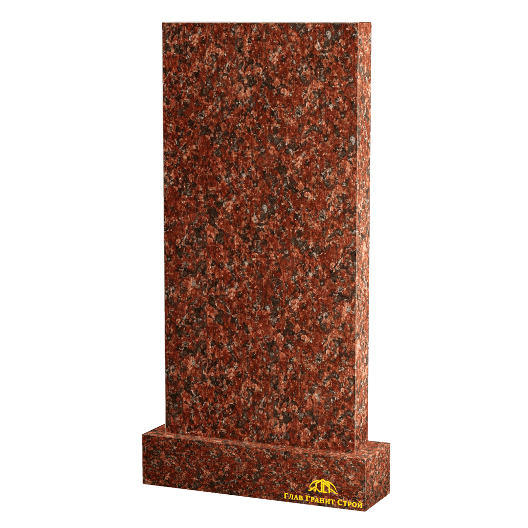 Стандартный вертикальный памятник из капустинского гранита