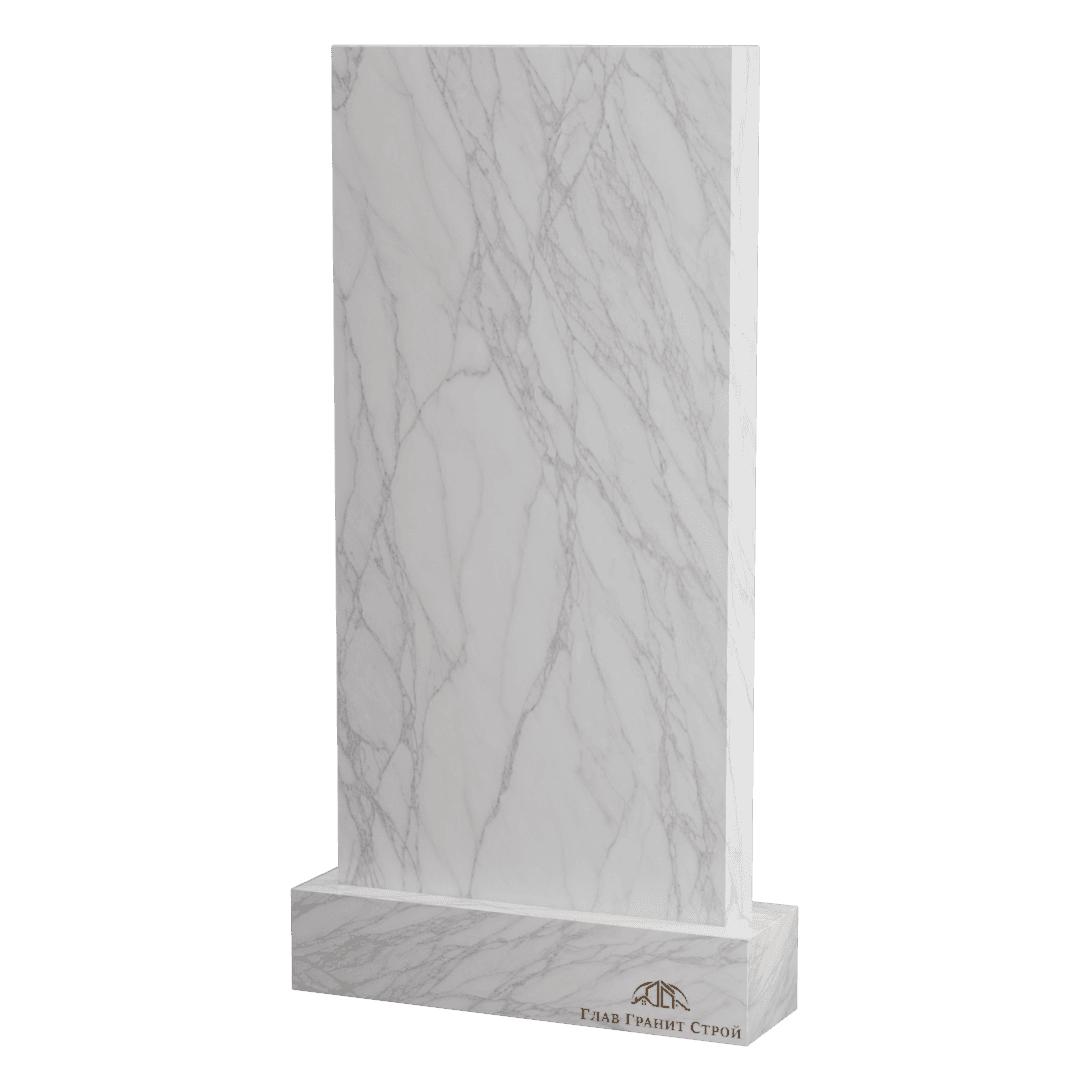 Стандартный вертикальный памятник из мрамора
