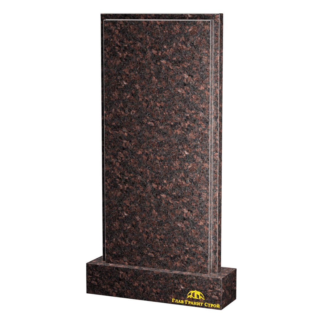 Прямоугольная стела из дымовского гранита с фигурными фасками