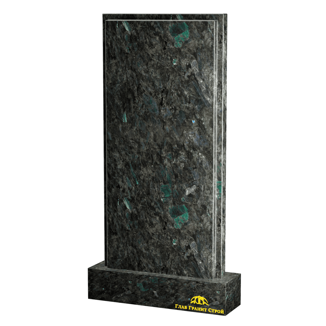 Прямоугольная стела из лабрадорита с фигурными фасками
