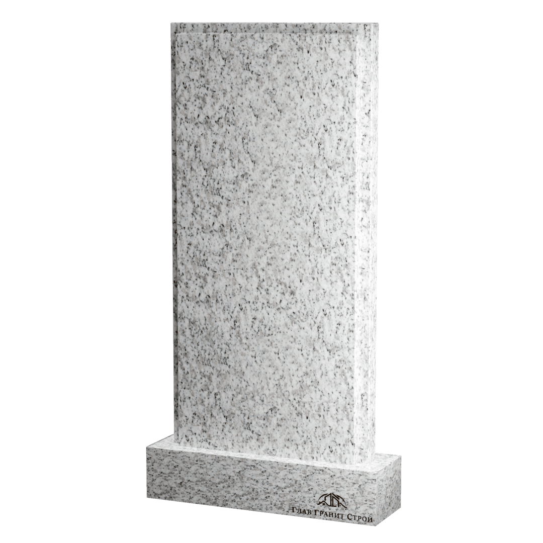 Прямоугольная стела из покостовского гранита с фигурными фасками