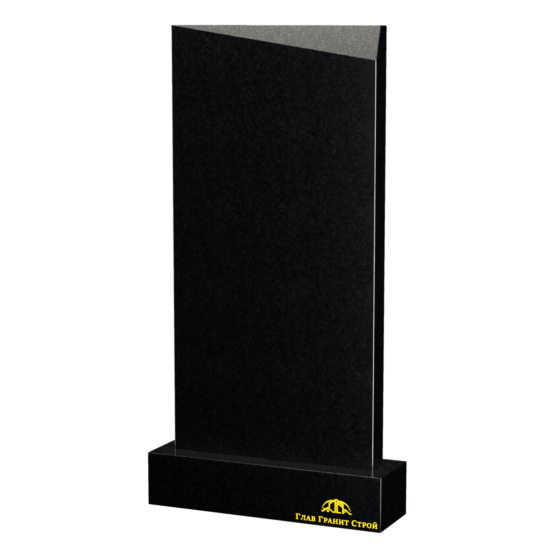 Прямоугольная стела из букинского гранита с верхней косой фаской
