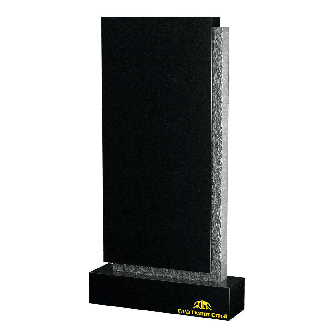 Прямоугольная стела из букинского гранита с эффектом "корки"