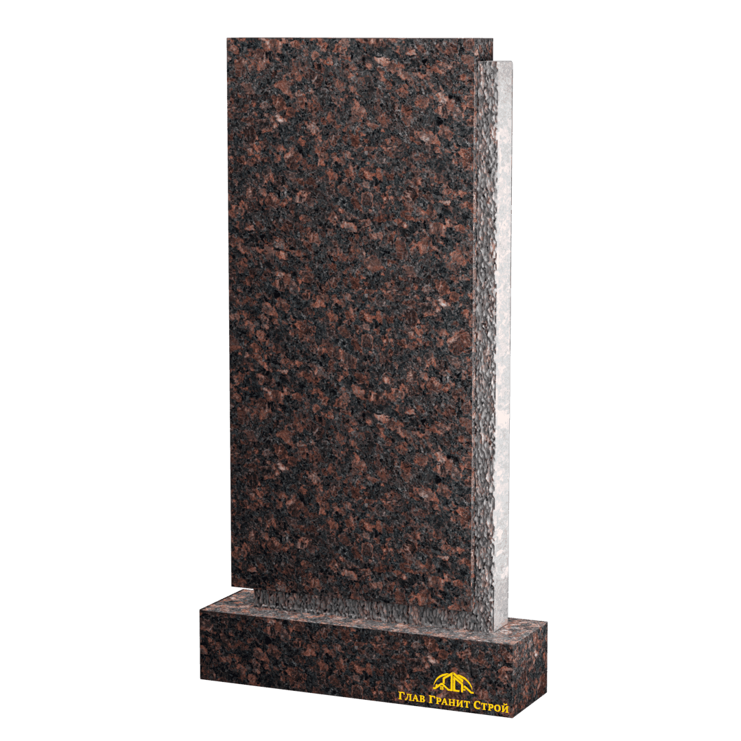 Прямоугольная стела из дымовского гранита с эффектом "корки"