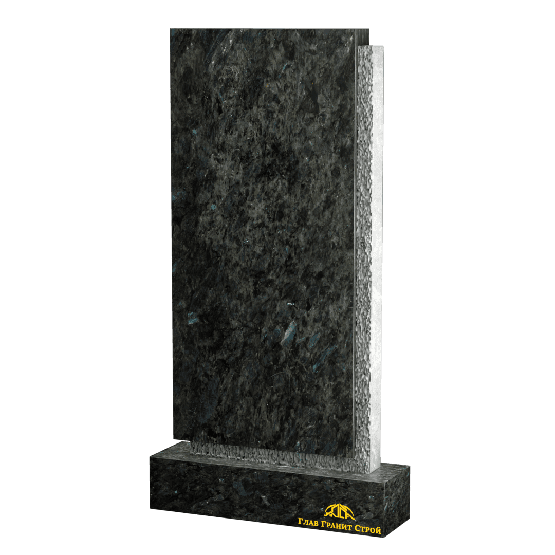Прямоугольная стела из лабрадорита с эффектом "корки"