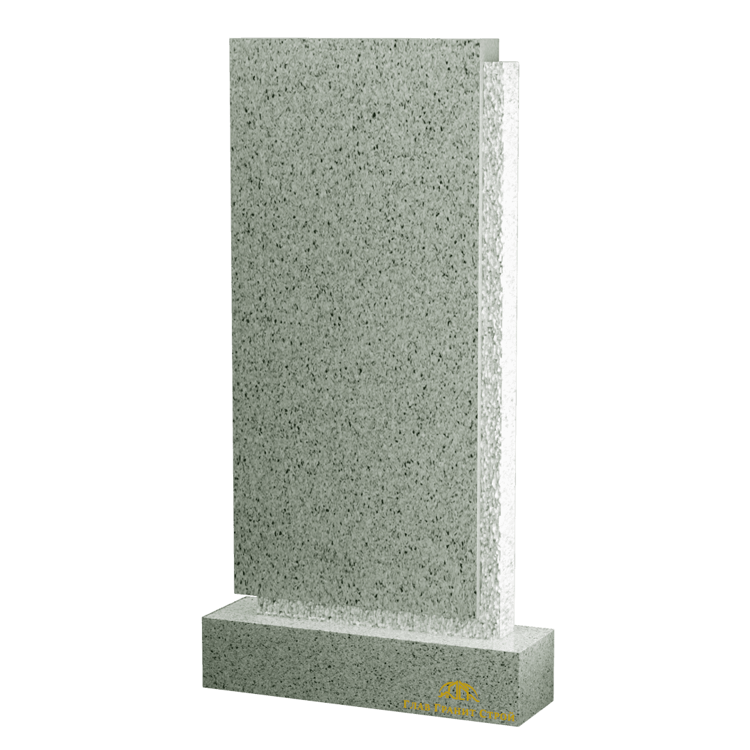 Прямоугольная стела из мансуровского гранита с эффектом "корки"