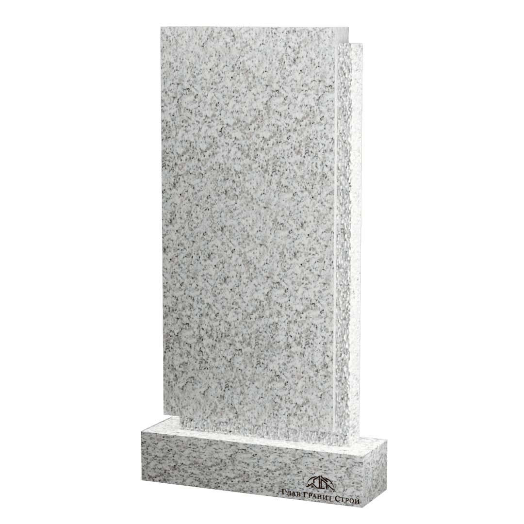 Прямоугольная стела из покостовского гранита с эффектом "корки"