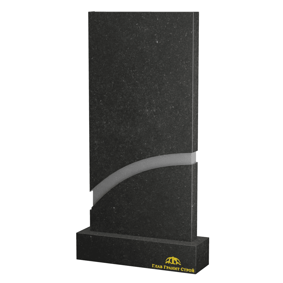 Прямоугольная стела из габбро-диабаза с белой полосой
