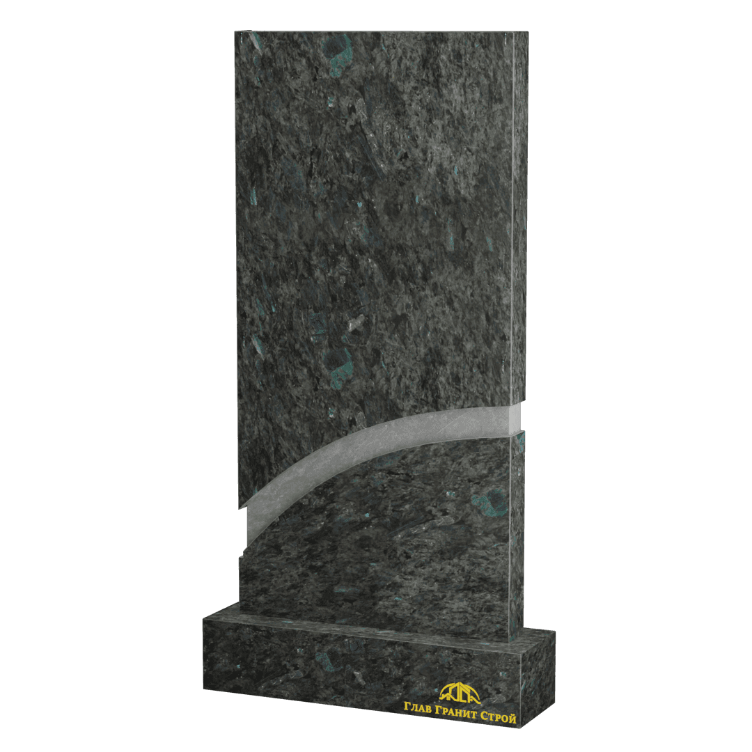 Прямоугольная стела из лабрадорита с белой полосой