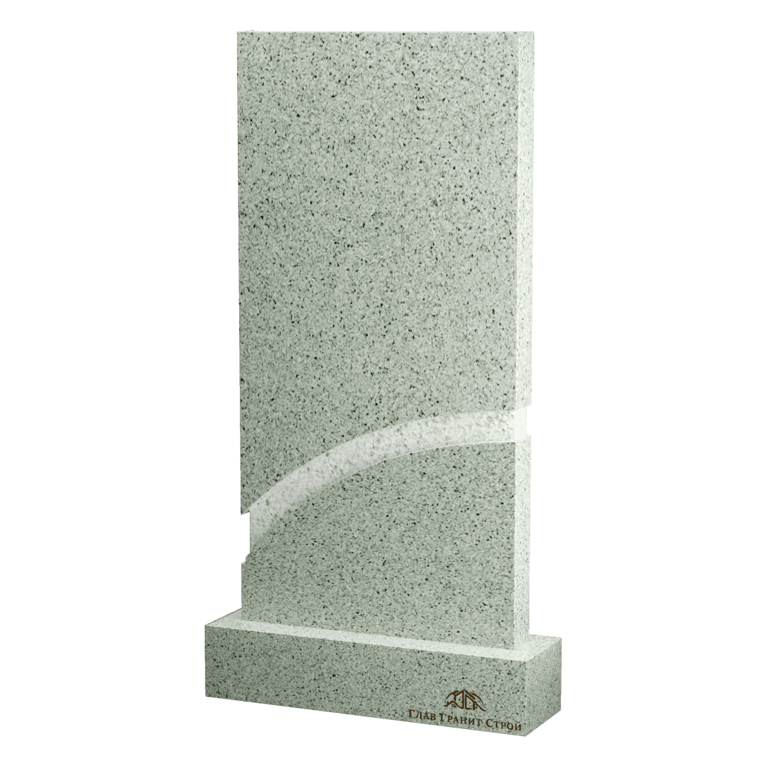 Прямоугольная стела из мансуровского гранита с белой полосой