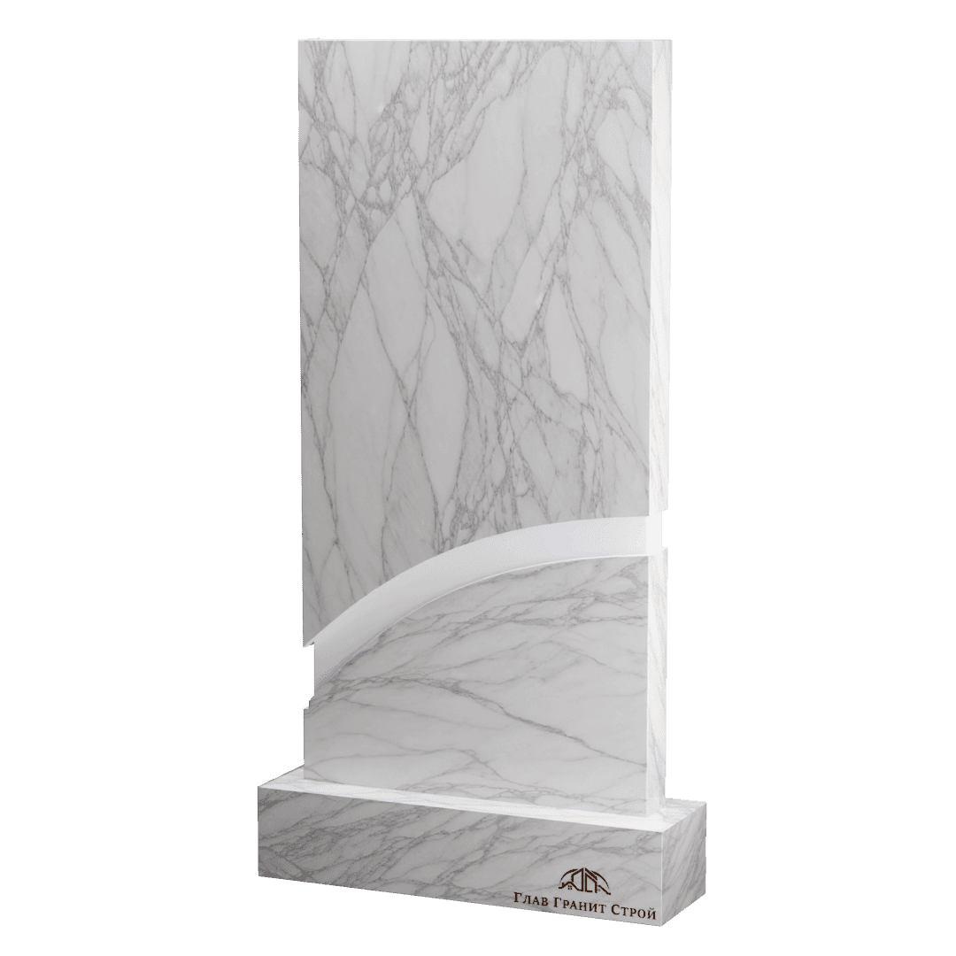 Прямоугольная стела из мрамора с белой полосой