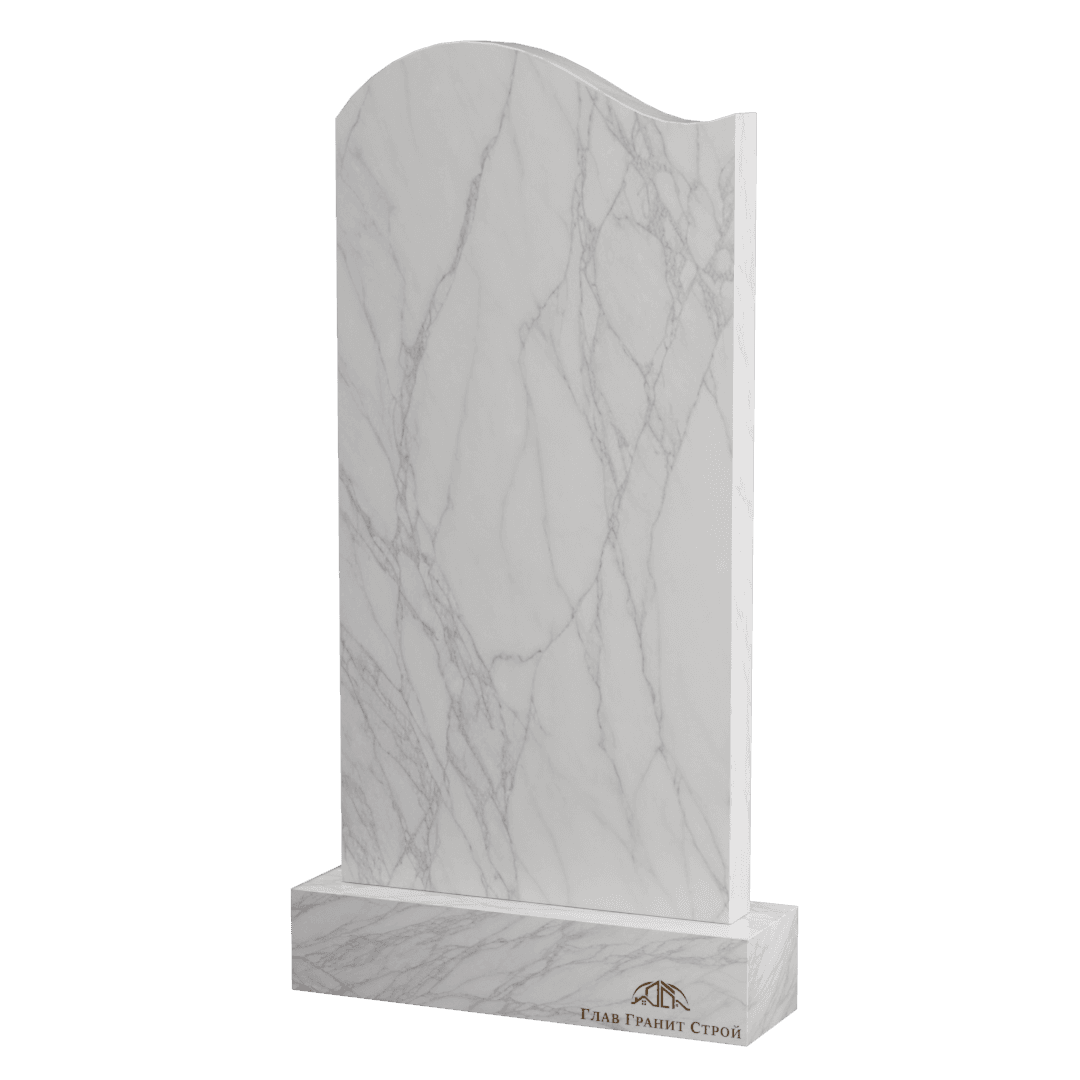 Вертикальный памятник "Волна" из мрамора