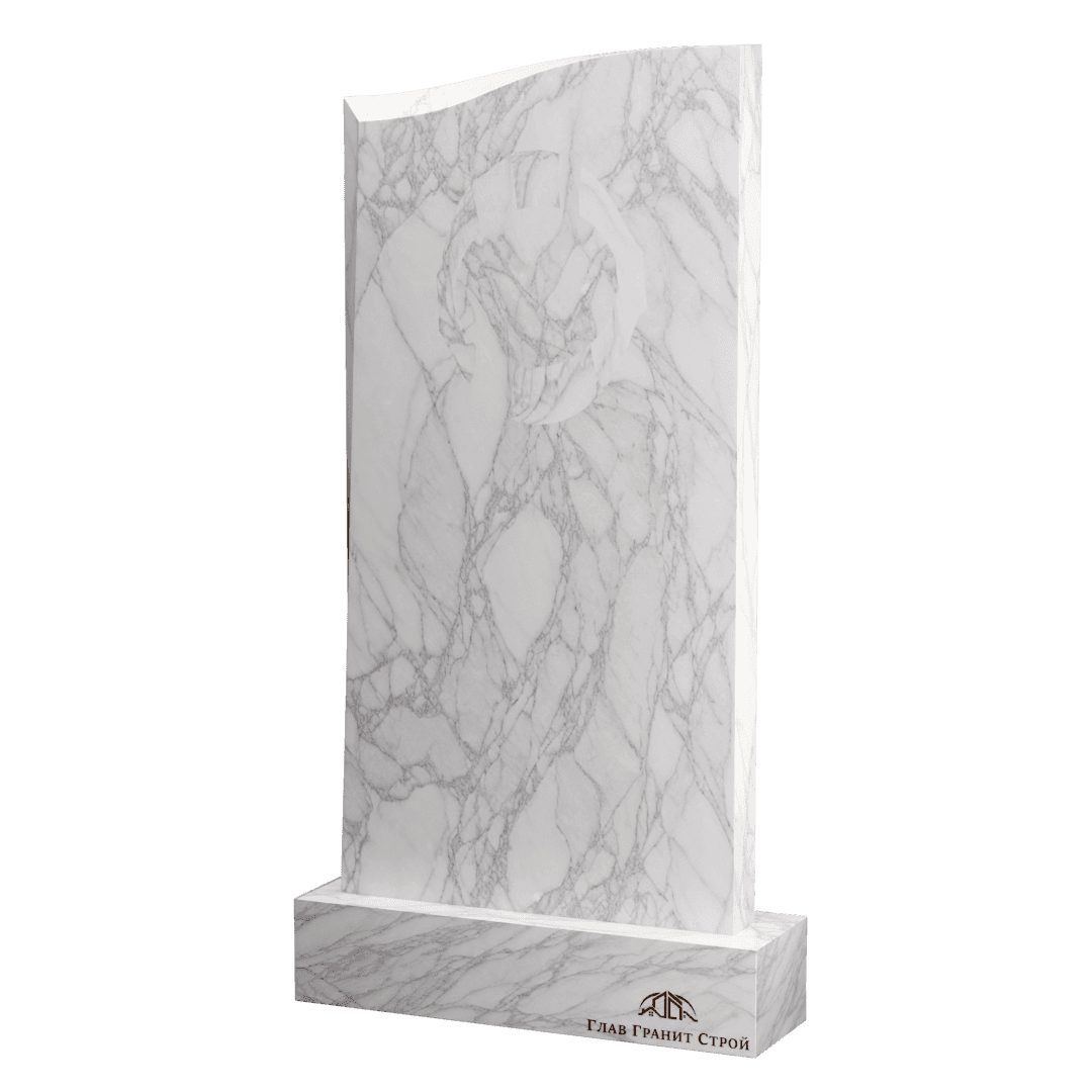 Волна из мрамора с фасками слева и вверху