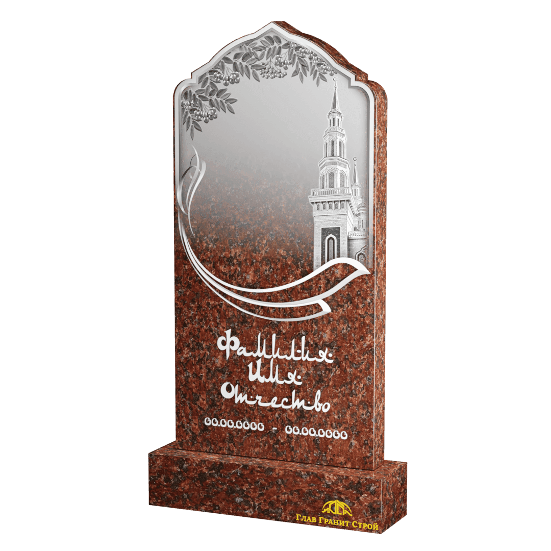 Купол из капустинского гранита по гравировке