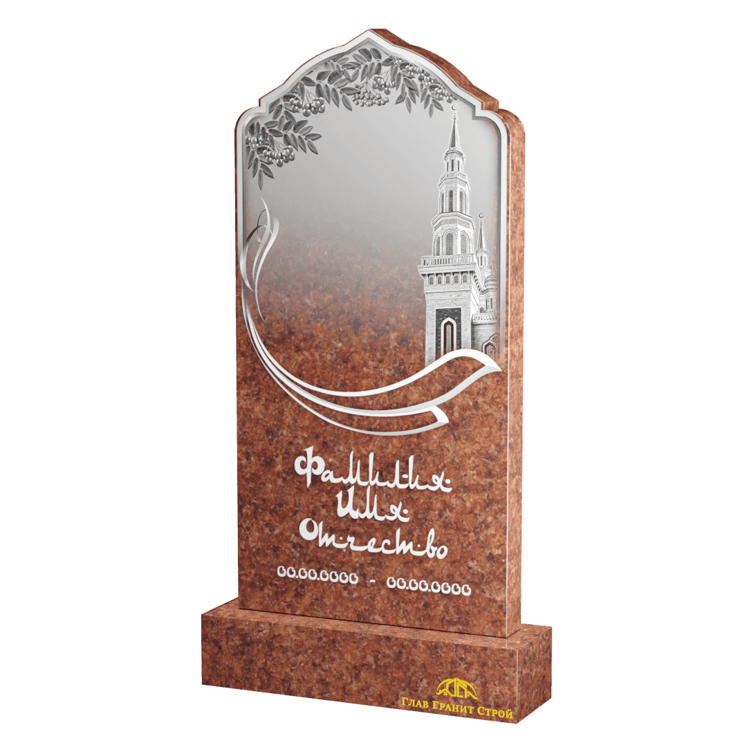 Купол из капустинского гранита по гравировке