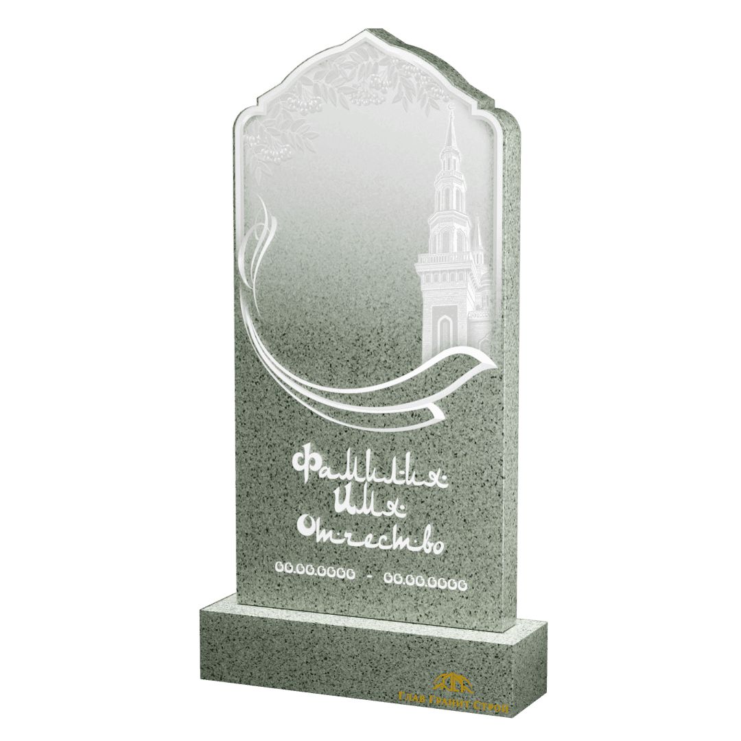 Купол из мансуровского гранита по гравировке