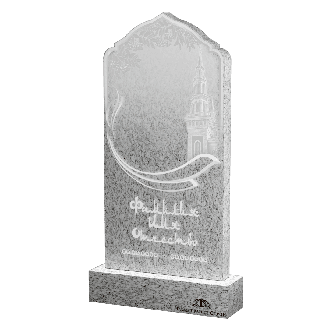 Купол из покостовского гранита по гравировке