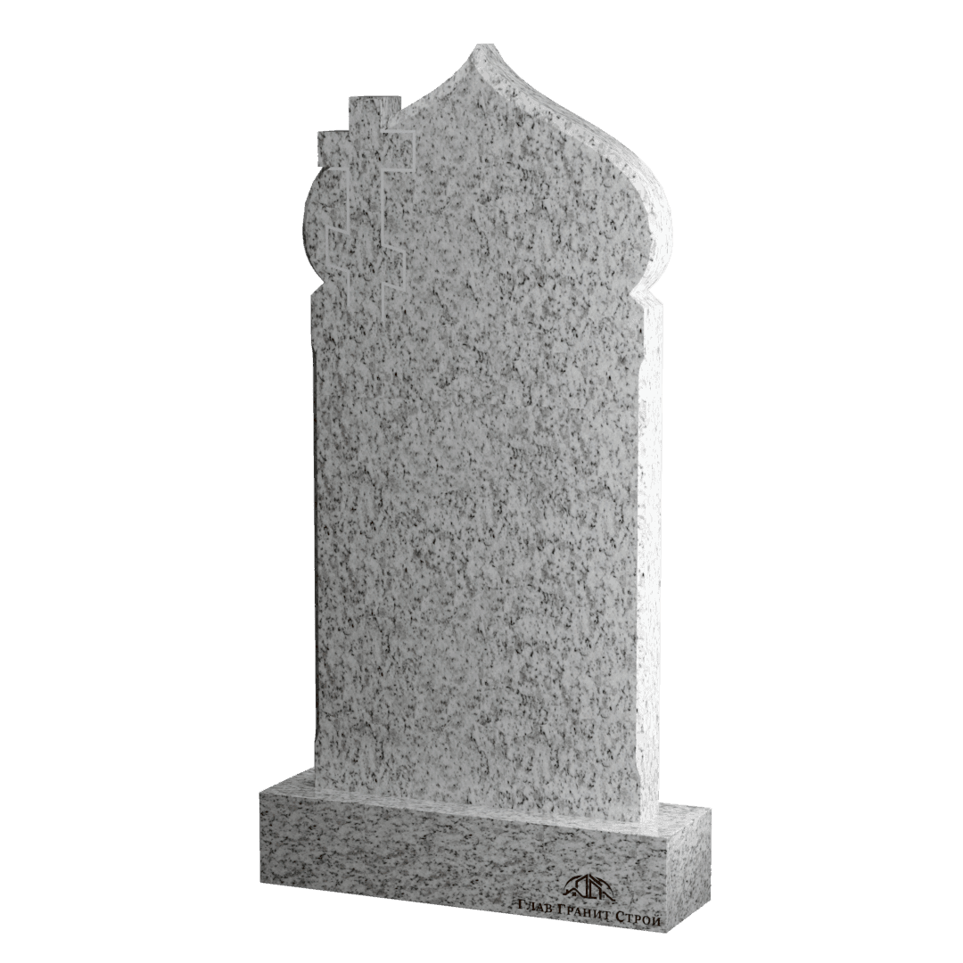 Купол из покостовского гранита с крестом