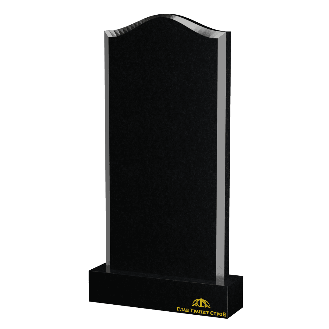 Вертикальный памятник из букинского гранита Наполеон с фаской